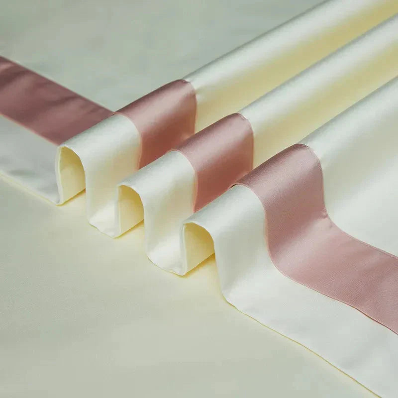 Luxurious Egyptian Cotton Duvet Cover Set with Classic Trim