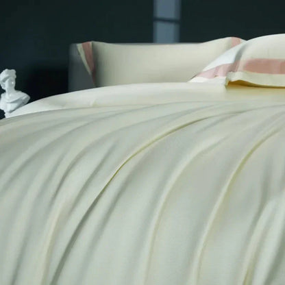 Luxurious Egyptian Cotton Duvet Cover Set with Classic Trim
