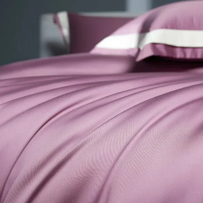 Luxurious Egyptian Cotton Duvet Cover Set with Classic Trim