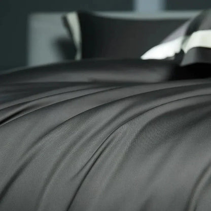 Luxurious Egyptian Cotton Duvet Cover Set with Classic Trim
