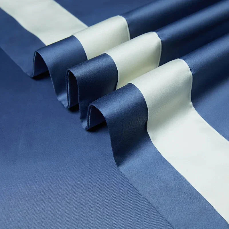 Luxurious Egyptian Cotton Duvet Cover Set with Classic Trim