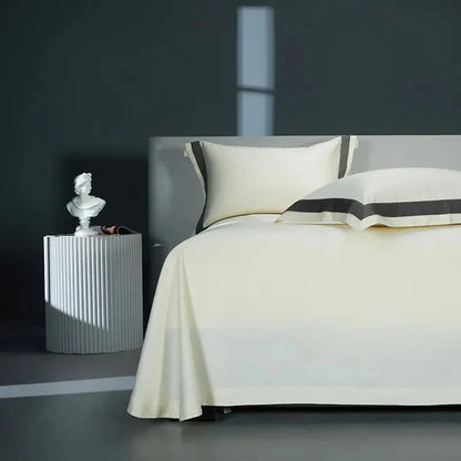 Luxurious Egyptian Cotton Duvet Cover Set with Classic Trim