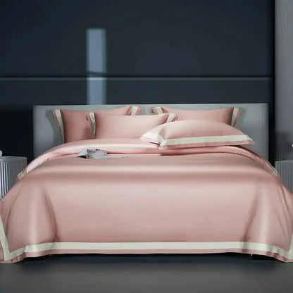 Luxurious Egyptian Cotton Duvet Cover Set with Classic Trim
