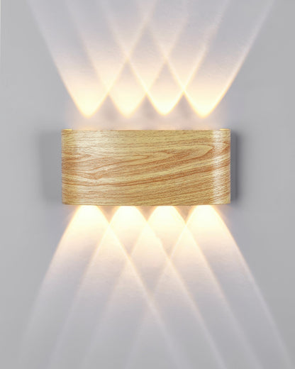 Rustic Wood LED Outdoor Wall Light Waterproof