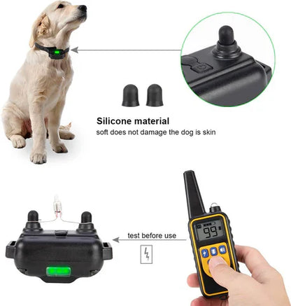 Long Range Waterproof Dog Training Collar With Rechargeable Remote
