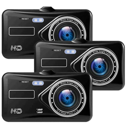 HD Dual Lens Car Camera Front Rear 1080p 4 Inch Screen