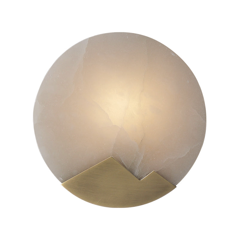 Modern Marble LED Wall Lamp With Gold Trim