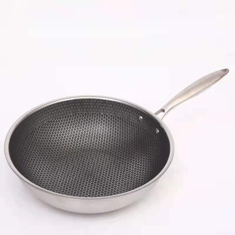 Durable Non-Stick Stainless Steel Frying Pan, All Stovetops
