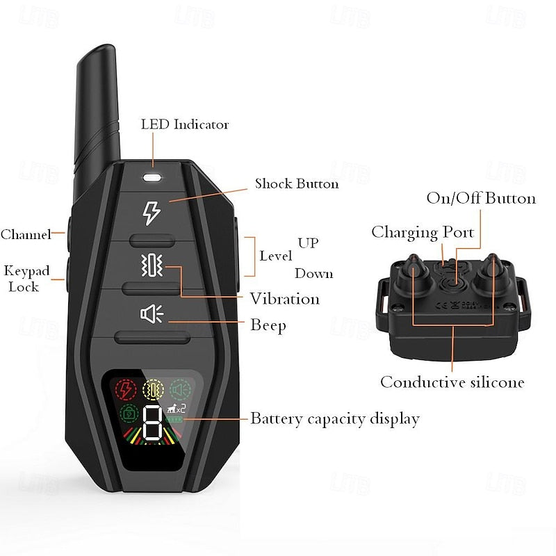 Advanced Remote Control Waterproof Dog Training Collar