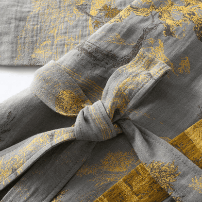 Plush Waffle Kimono Bathrobe - Soft Natural Fabric