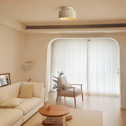 Soft Cream Drum Pendant Ceiling Light Fixture