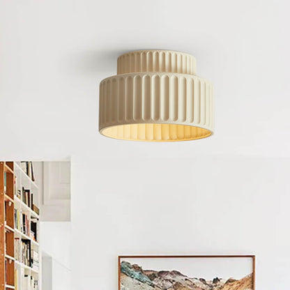 Soft Cream Drum Pendant Ceiling Light Fixture