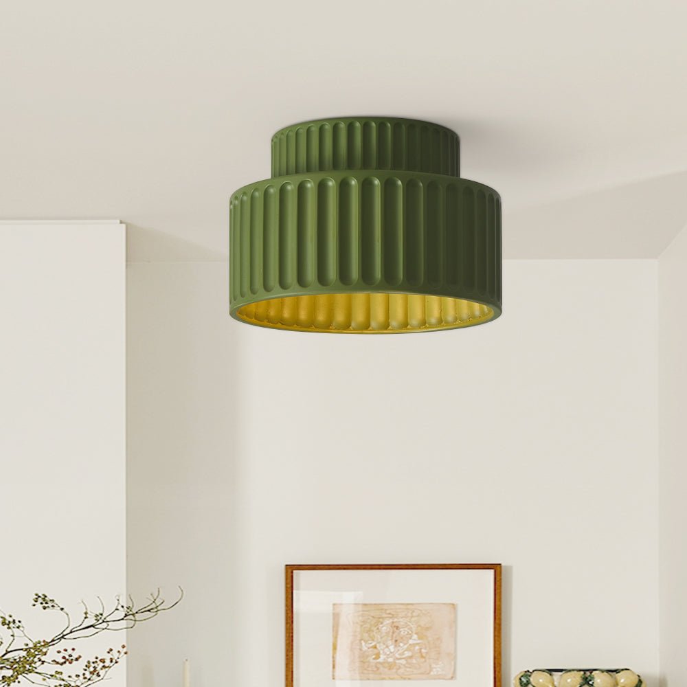 Soft Cream Drum Pendant Ceiling Light Fixture