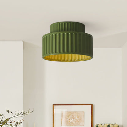 Soft Cream Drum Pendant Ceiling Light Fixture