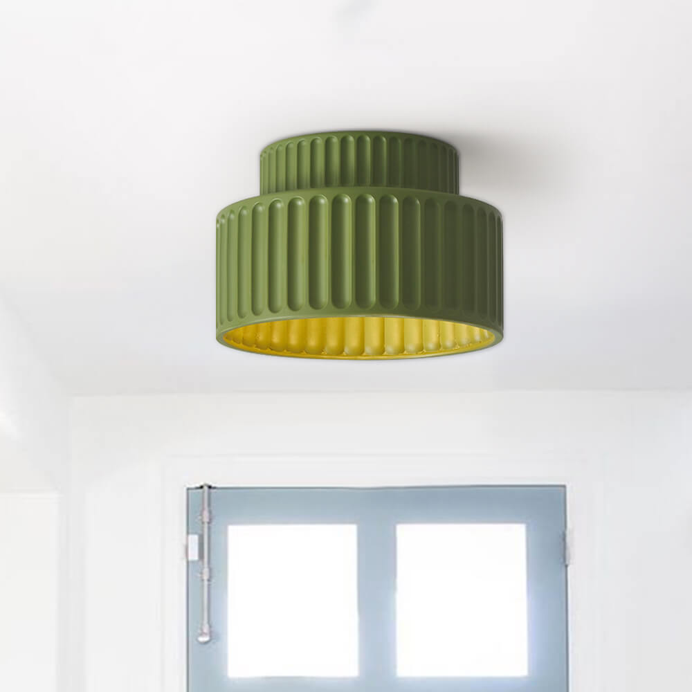 Soft Cream Drum Pendant Ceiling Light Fixture