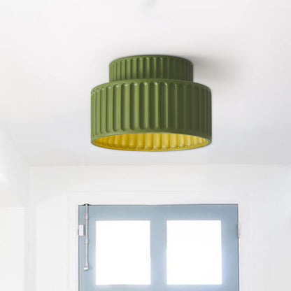 Soft Cream Drum Pendant Ceiling Light Fixture