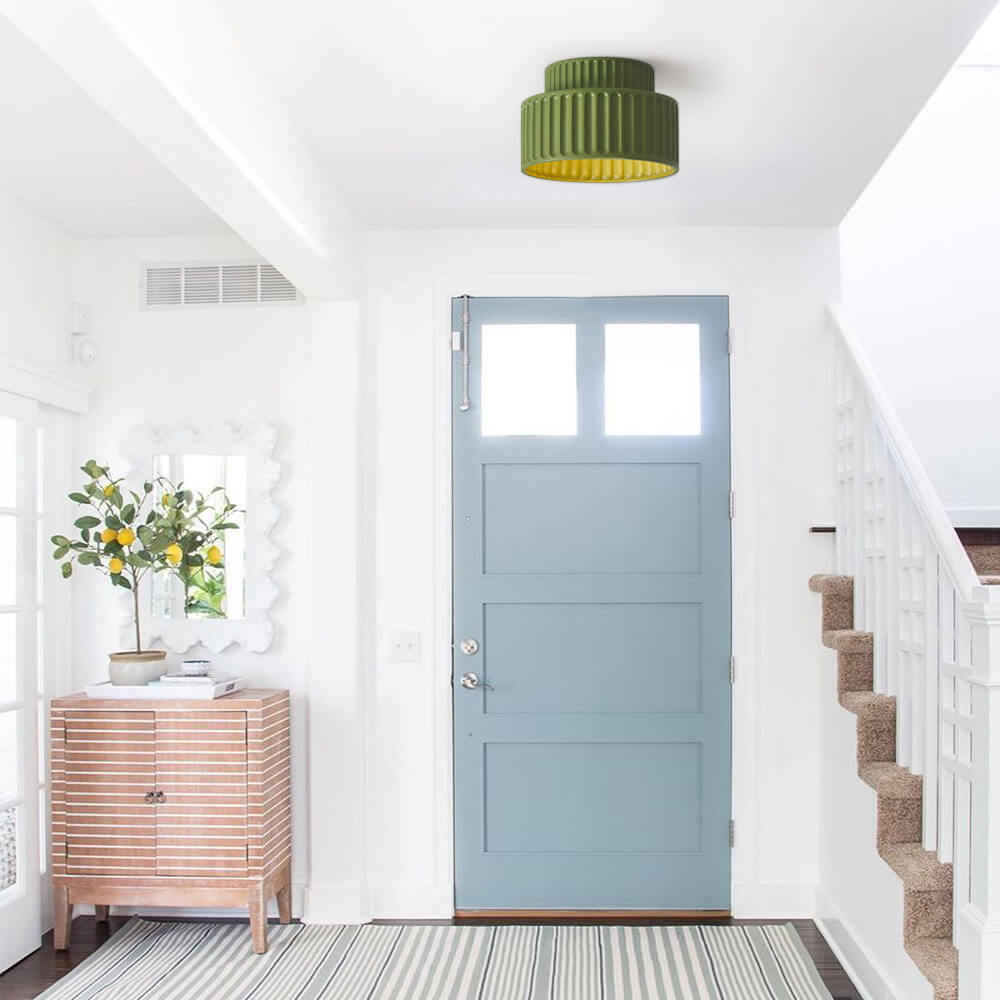 Soft Cream Drum Pendant Ceiling Light Fixture