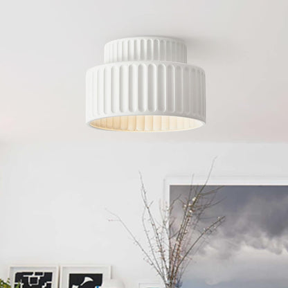 Soft Cream Drum Pendant Ceiling Light Fixture