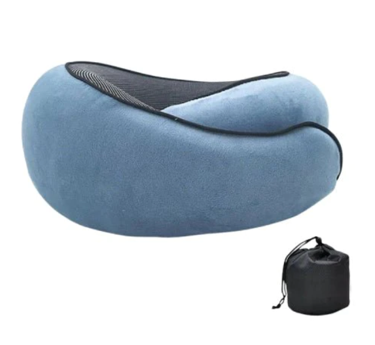 Soft Travel Neck Pillow with Memory Foam Support