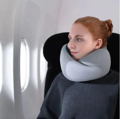 Soft Travel Neck Pillow with Memory Foam Support - Lusomart