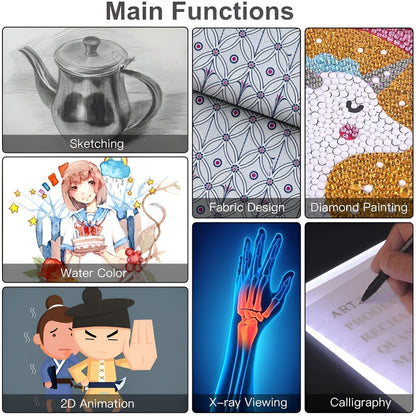 Portable LED Light Box for Tracing and Drawing