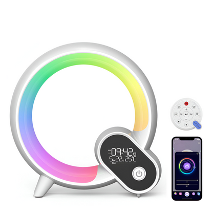 Wireless Bluetooth Speaker Clock Table Lamp