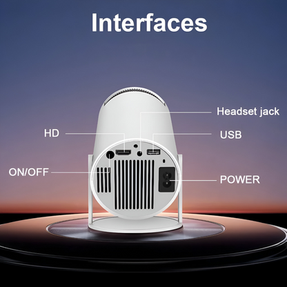 Compact Portable WiFi Projector with Bluetooth