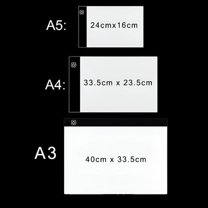Portable LED Light Box for Tracing and Drawing