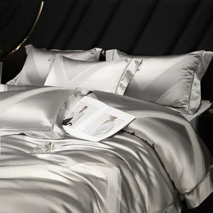 Luxury Grey Egyptian Cotton Bedding Set
