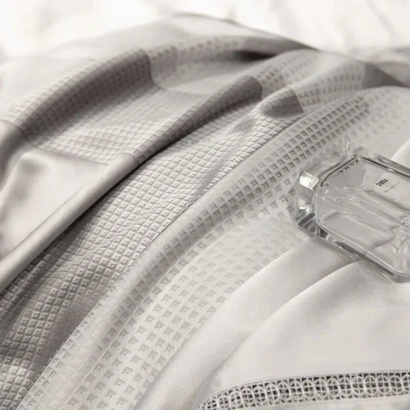 Luxury Grey Egyptian Cotton Bedding Set