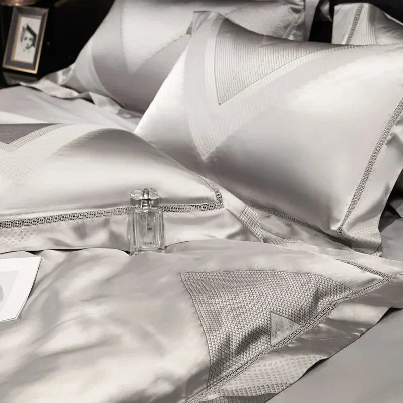 Luxury Grey Egyptian Cotton Bedding Set