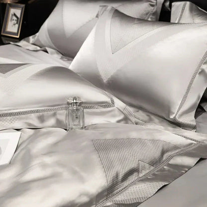 Luxury Grey Egyptian Cotton Bedding Set