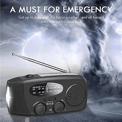 Portable Hand Crank AM/FM Radio with Power Bank