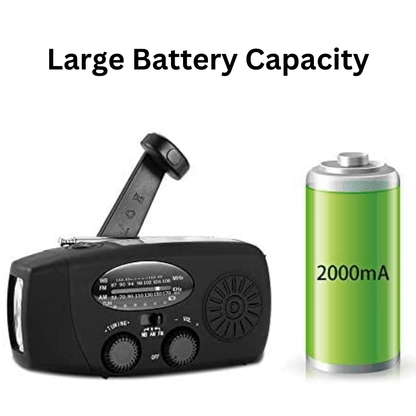 Portable Hand Crank AM/FM Radio with Power Bank
