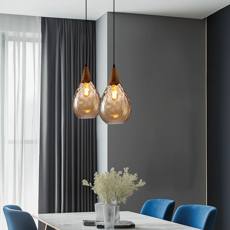 Classic Glass Drop Pendant Light Fixture