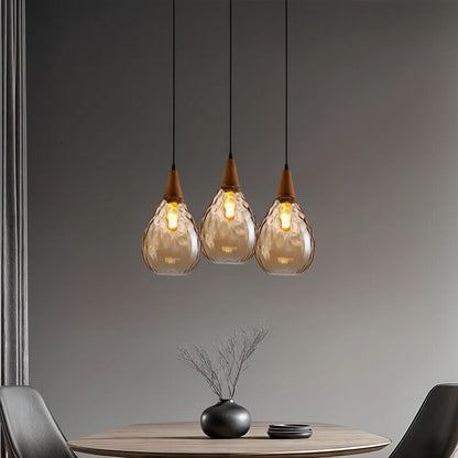 Classic Glass Drop Pendant Light Fixture