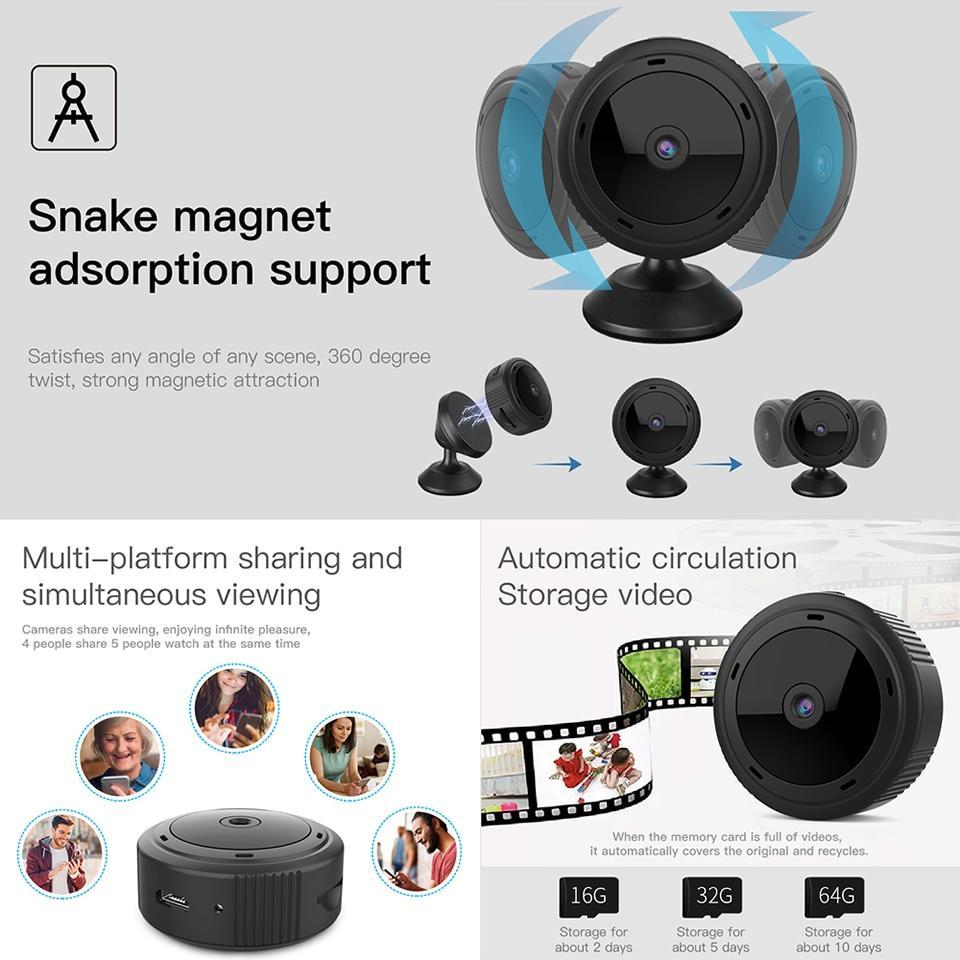 Wireless Home Security Camera with Night Vision 1080P WiFi