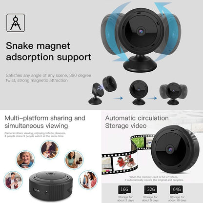 Wireless Home Security Camera with Night Vision 1080P WiFi