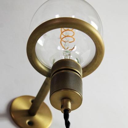 Rustic Metal Plug-In Wall Lamp