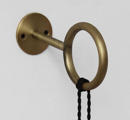 Rustic Metal Plug-In Wall Lamp
