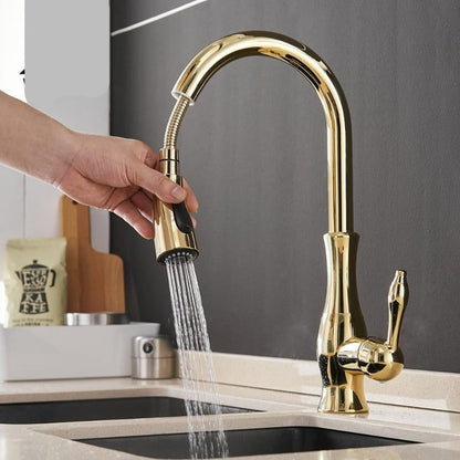 Brushed Stainless Steel Kitchen Sink Faucet