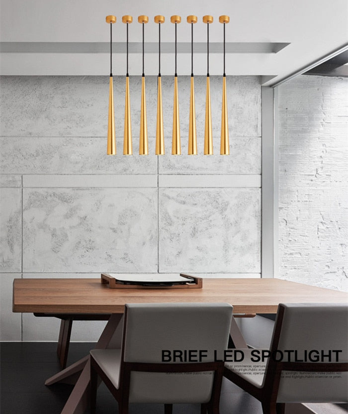 Sleek Metal LED Hanging Light