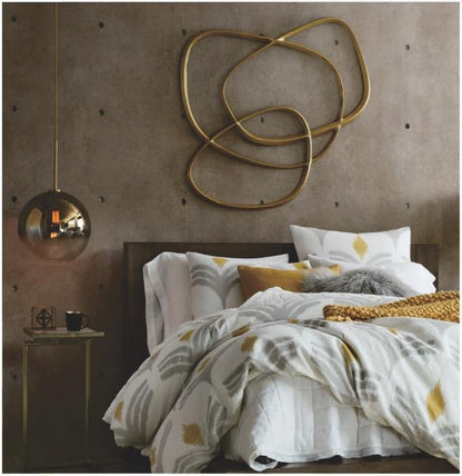 Elegant Glass Pendant Lamp in Amber and Silver