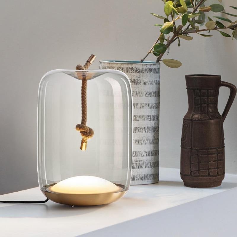 Natural Hemp Rope Desk Light Lamp