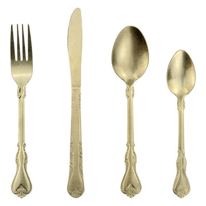 Rustic Charm 4-Piece Flatware Set for Classic Dining