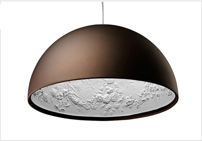 Luxury Glass Crystal Semi Flush Ceiling Light