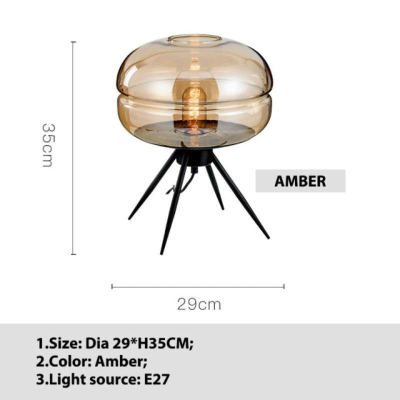 Clear Glass Shade Desk Lamp