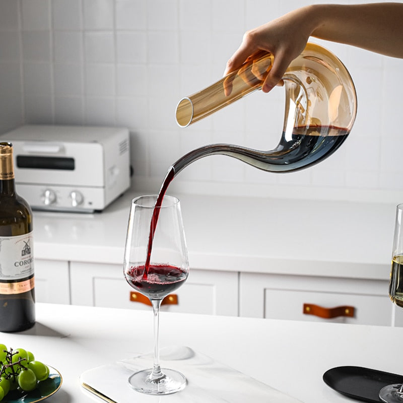 Luxury Clear Glass Wine Carafe for Aerating