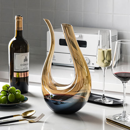Luxury Clear Glass Wine Carafe for Aerating