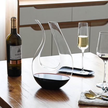 Luxury Clear Glass Wine Carafe for Aerating